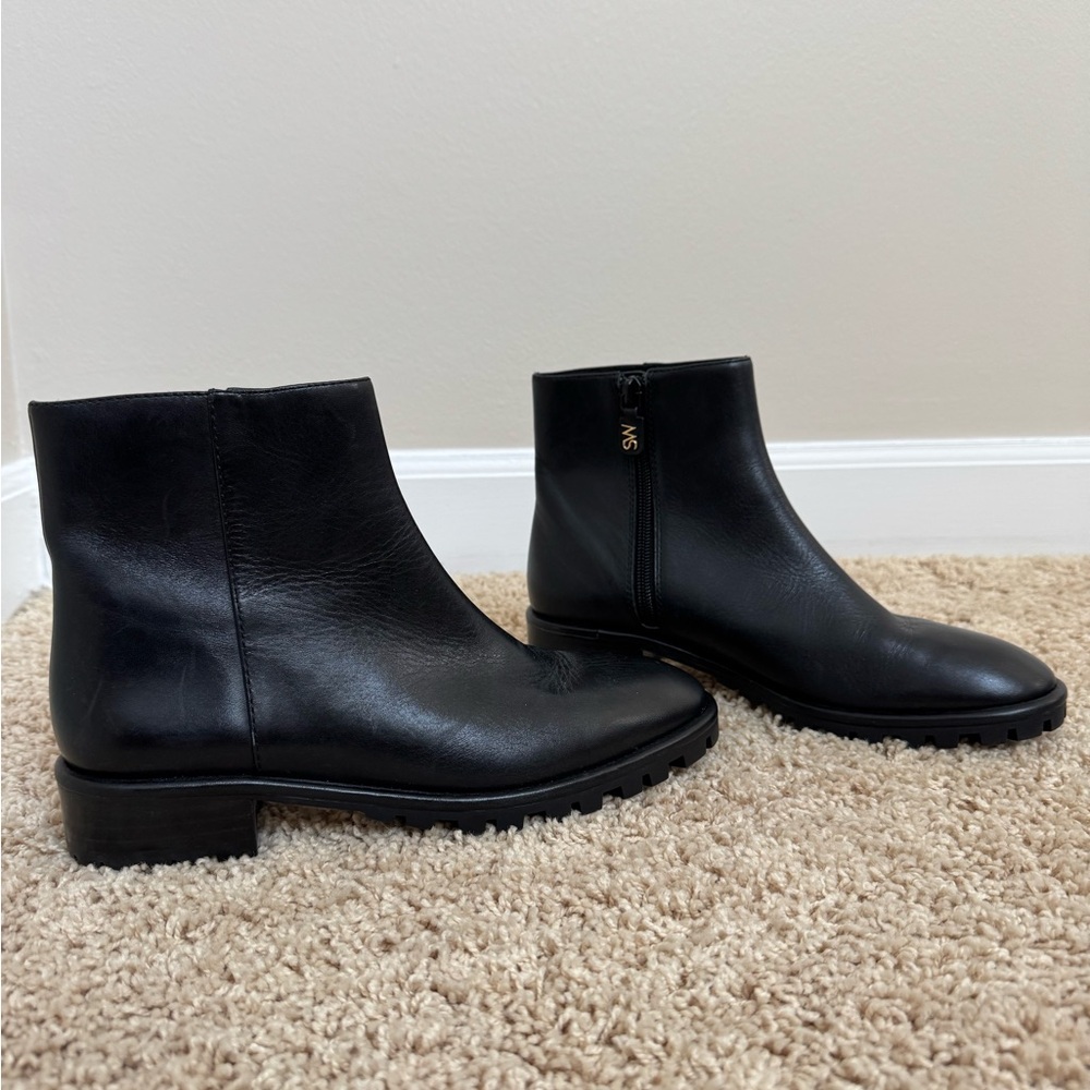 Stuart Weitzman Maelie Leather Booties NWT